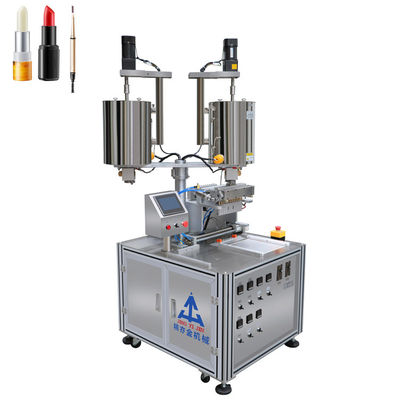 Dòng sản xuất son môi 12 lỗ Máy đổ son môi tự động 2 thùng